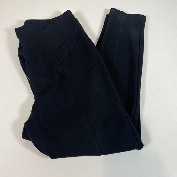 Free People Pull On Ponte Skinny Ankle Pants Leggings Black 10 High Rise OB86497 - Picture 1 of 11